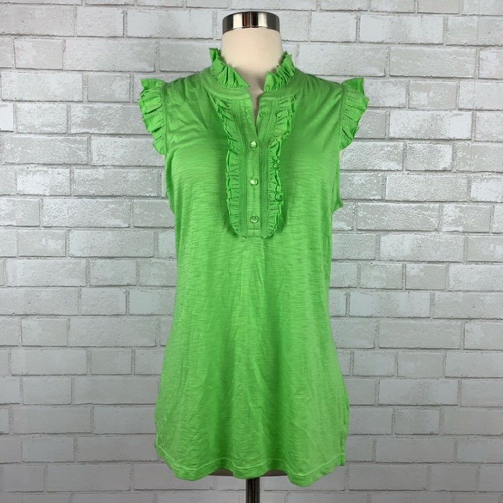 Lilly Pulitzer Witherbee Ruffle neck top. Size XL.